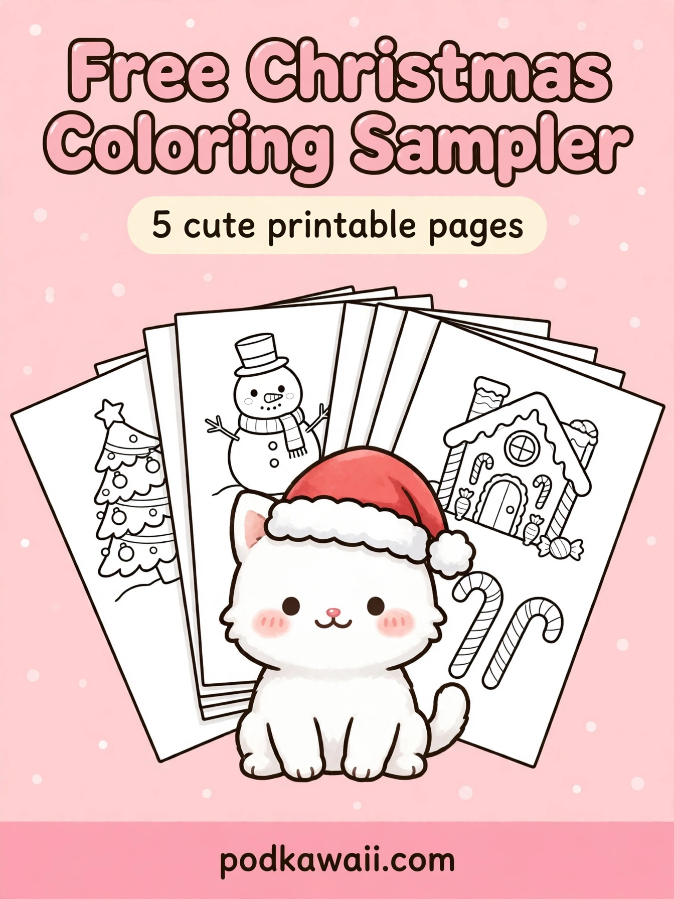 FREE Christmas Coloring Sampler — 5 Cute Pages — cover
