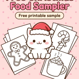 FREE Christmas Food Coloring Sampler — 5 Pages — cover
