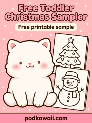 FREE Toddler Christmas Coloring Sampler — 5 Pages — cover