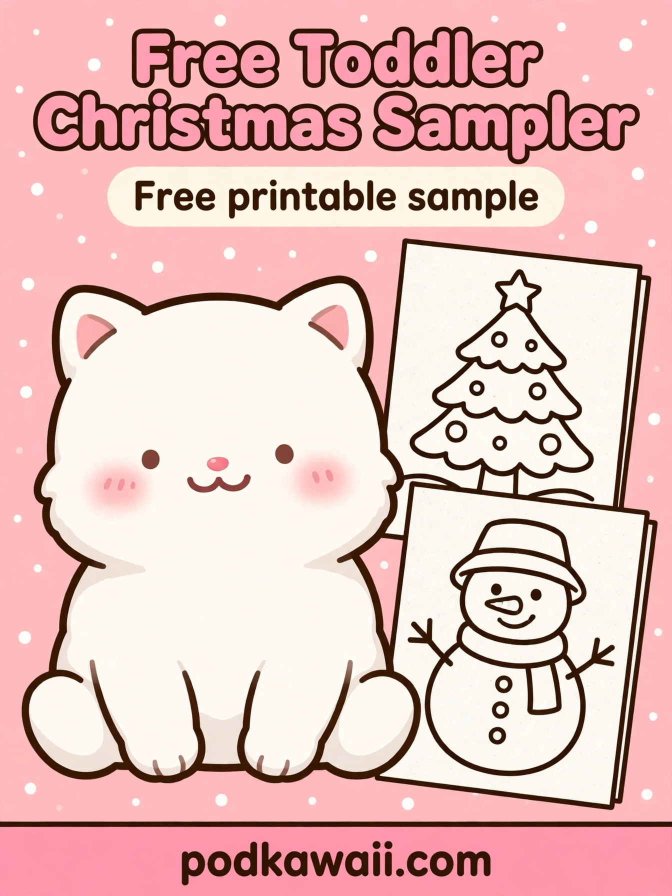 FREE Toddler Christmas Coloring Sampler — 5 Pages — cover