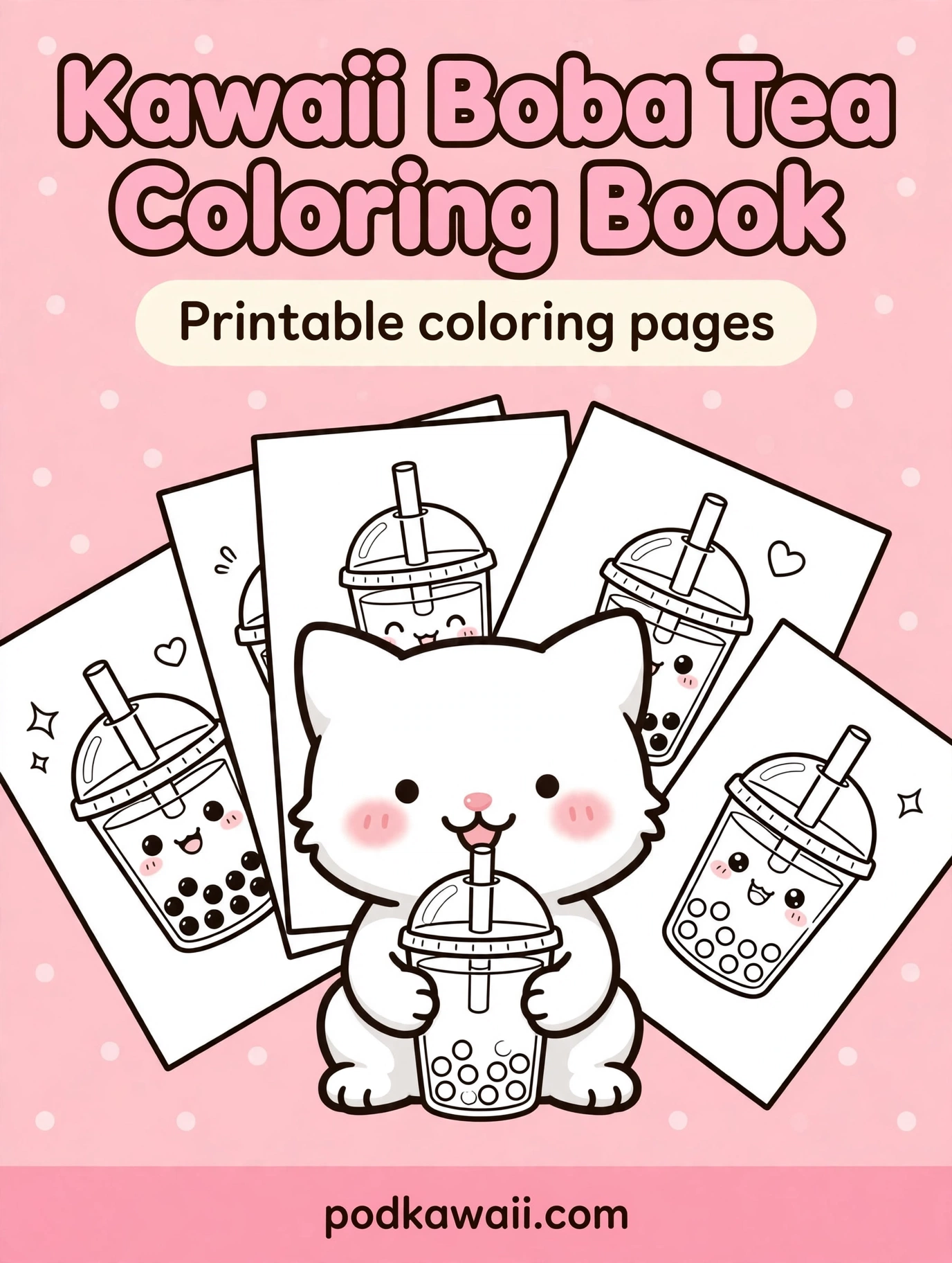 Kawaii Boba Tea Coloring Book — cover