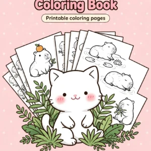Kawaii Capybara Coloring Book — cover