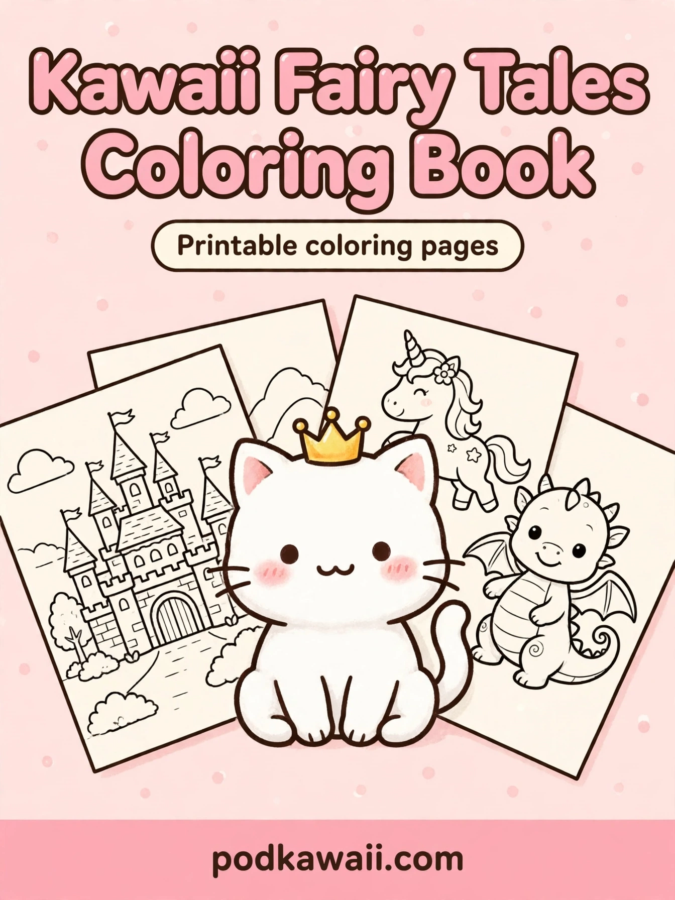 Kawaii Fairy Tales Coloring Book — cover