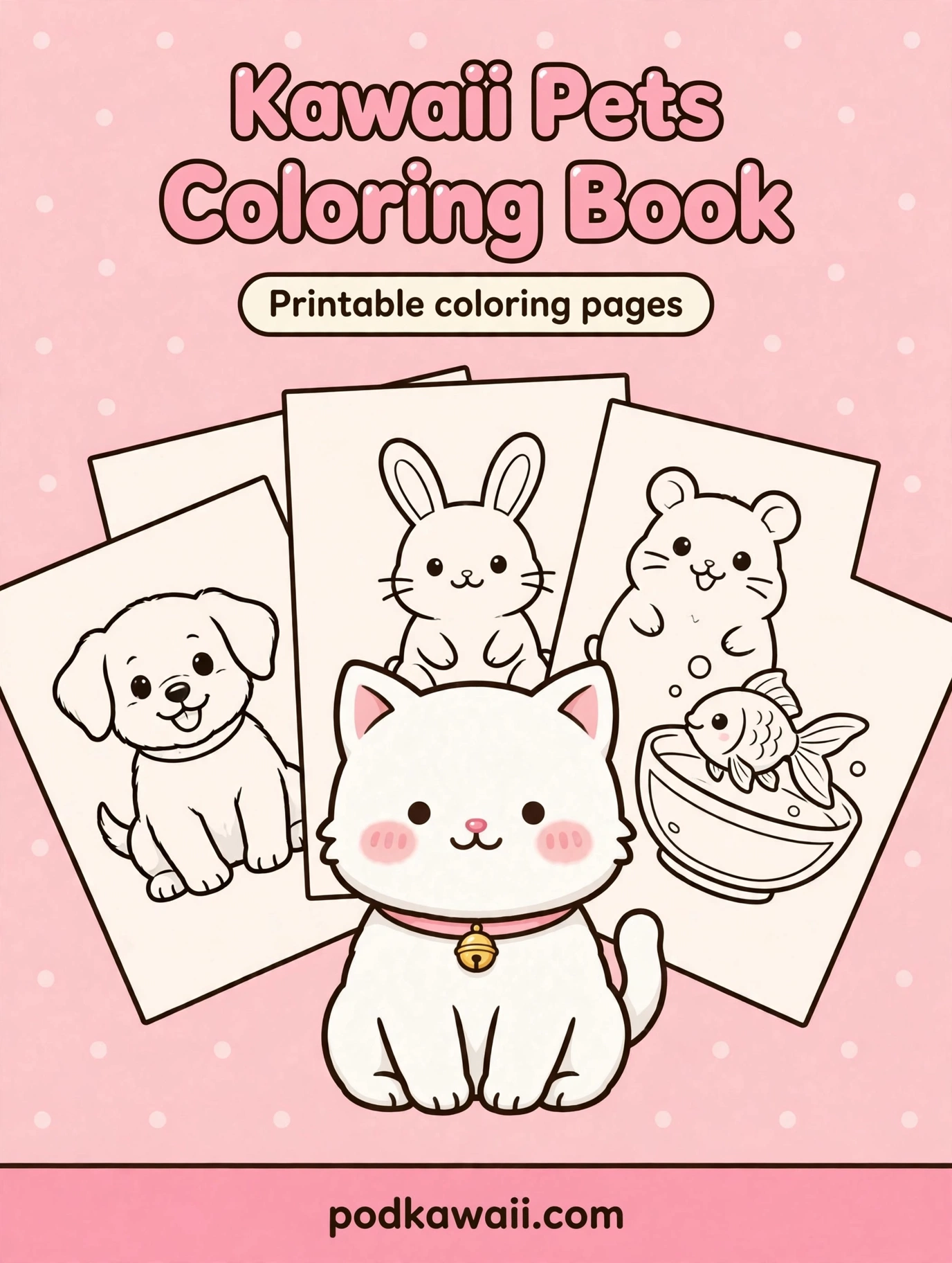Kawaii Pets Coloring Book — cover