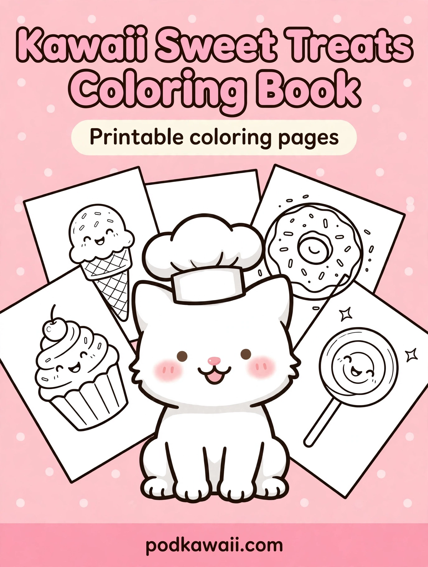 Kawaii Sweet Treats Coloring Book — cover