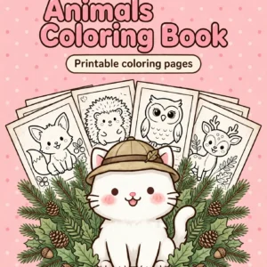 Kawaii Woodland Animals Coloring Book — cover