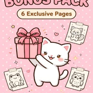 Kawaii Bonus Pack — 6 Exclusive Coloring Pages