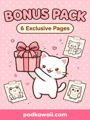 Kawaii Bonus Pack — 6 Exclusive Coloring Pages