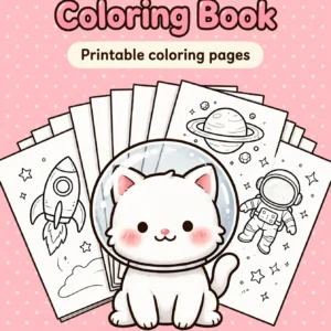 Kawaii Space Adventure Coloring Book — cover