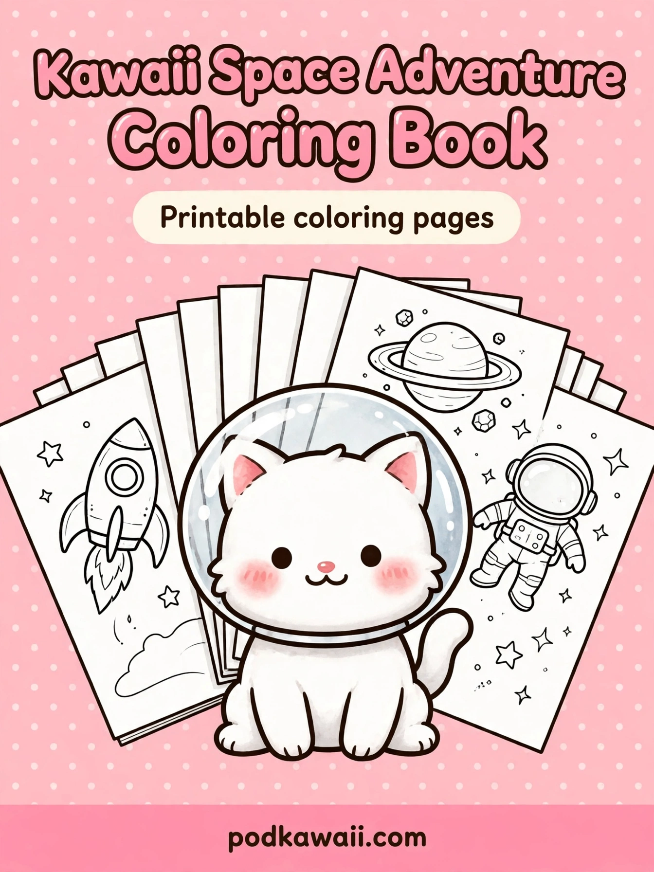 Kawaii Space Adventure Coloring Book — cover
