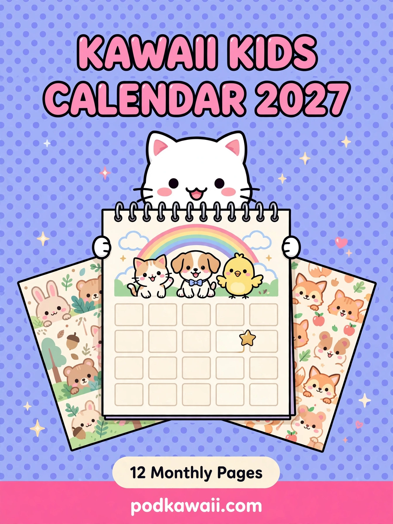 Kawaii Kids Calendar 2027 — cover