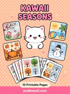 Kawaii Seasons Printables Pack — cover