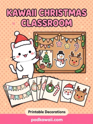 Kawaii Christmas Classroom Printables Pack — cover