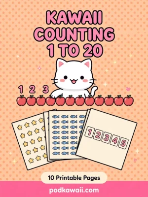 Kawaii Counting 1 to 20 Printables Pack — cover