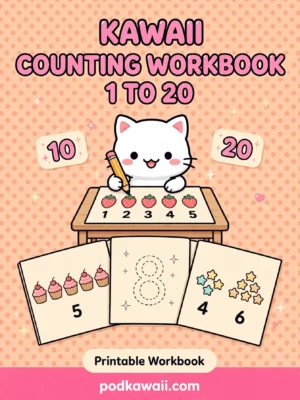 Kawaii Counting Workbook 1-20 — cover