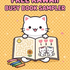 FREE Kawaii Busy Book Sampler — 3 Activities — cover