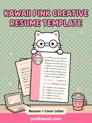 Pink Creative Resume Template — cover