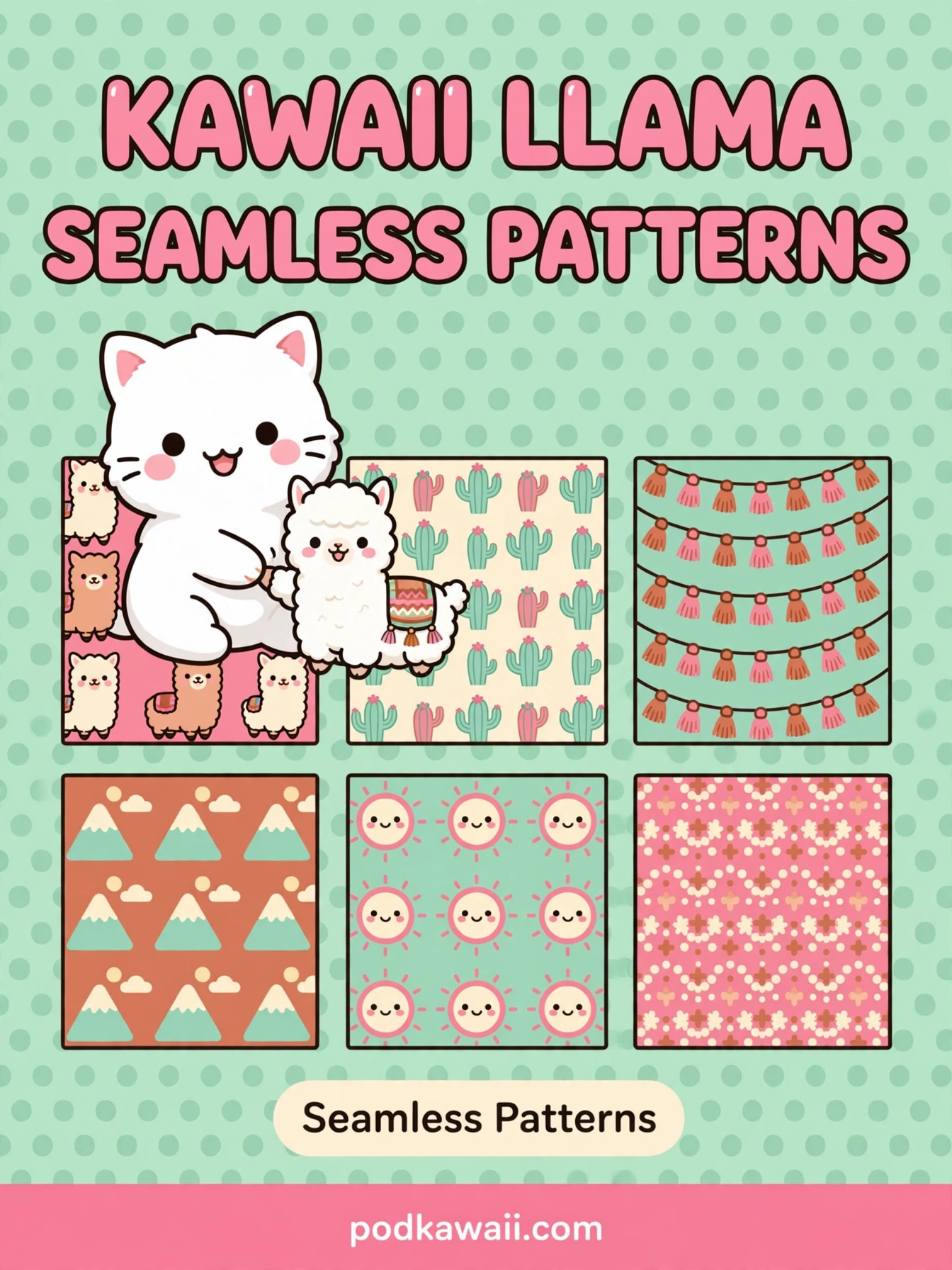 Kawaii Llama Patterns — cover