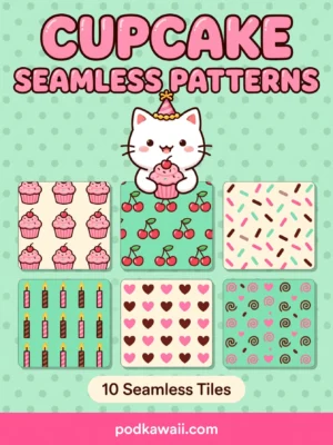 Cupcake Seamless Patterns — cover