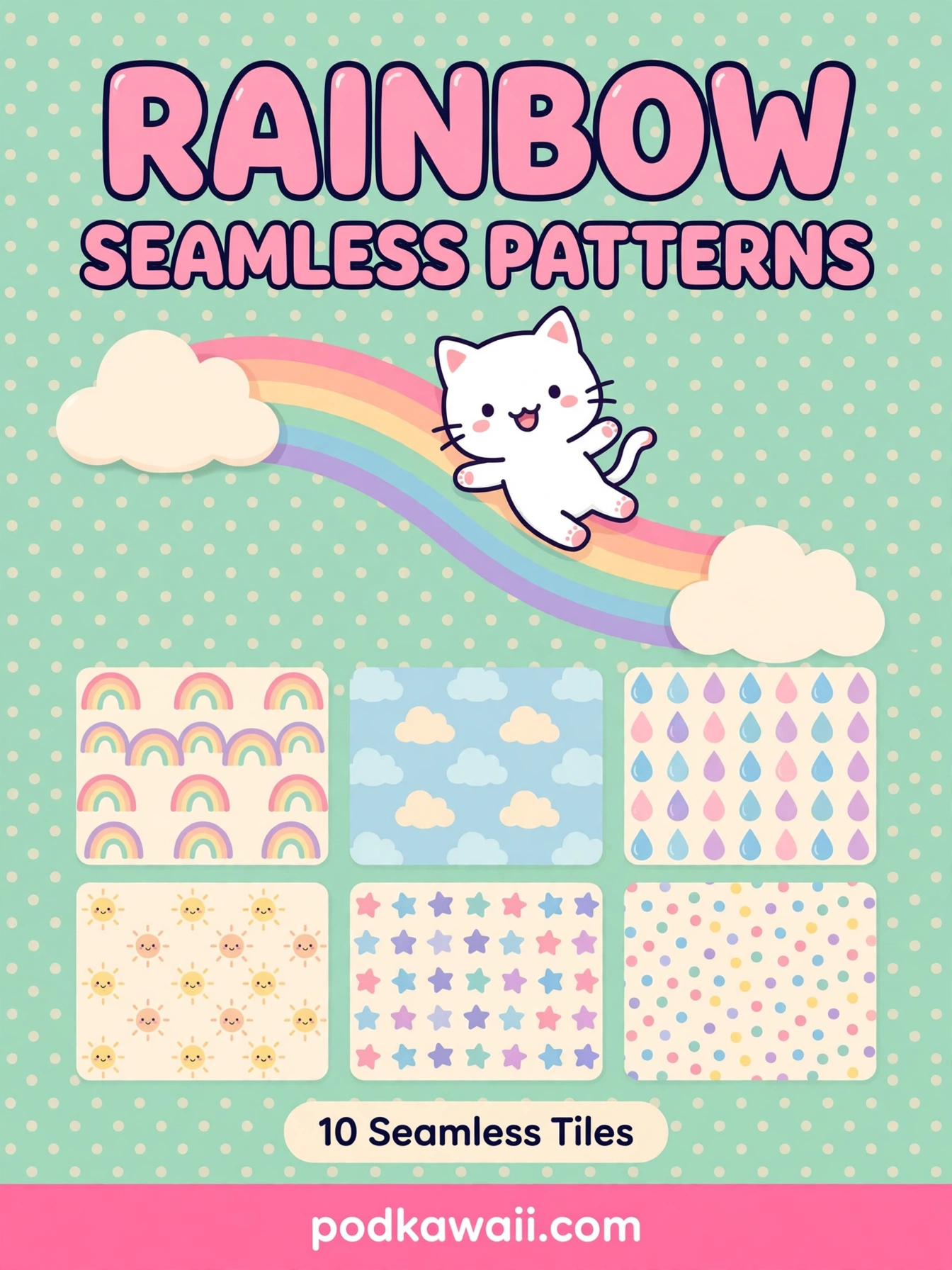 Rainbow Seamless Patterns — cover