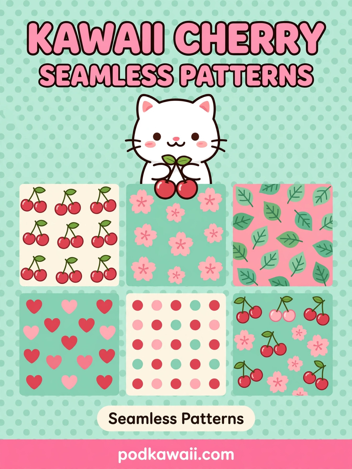 Kawaii Cherry Patterns — cover