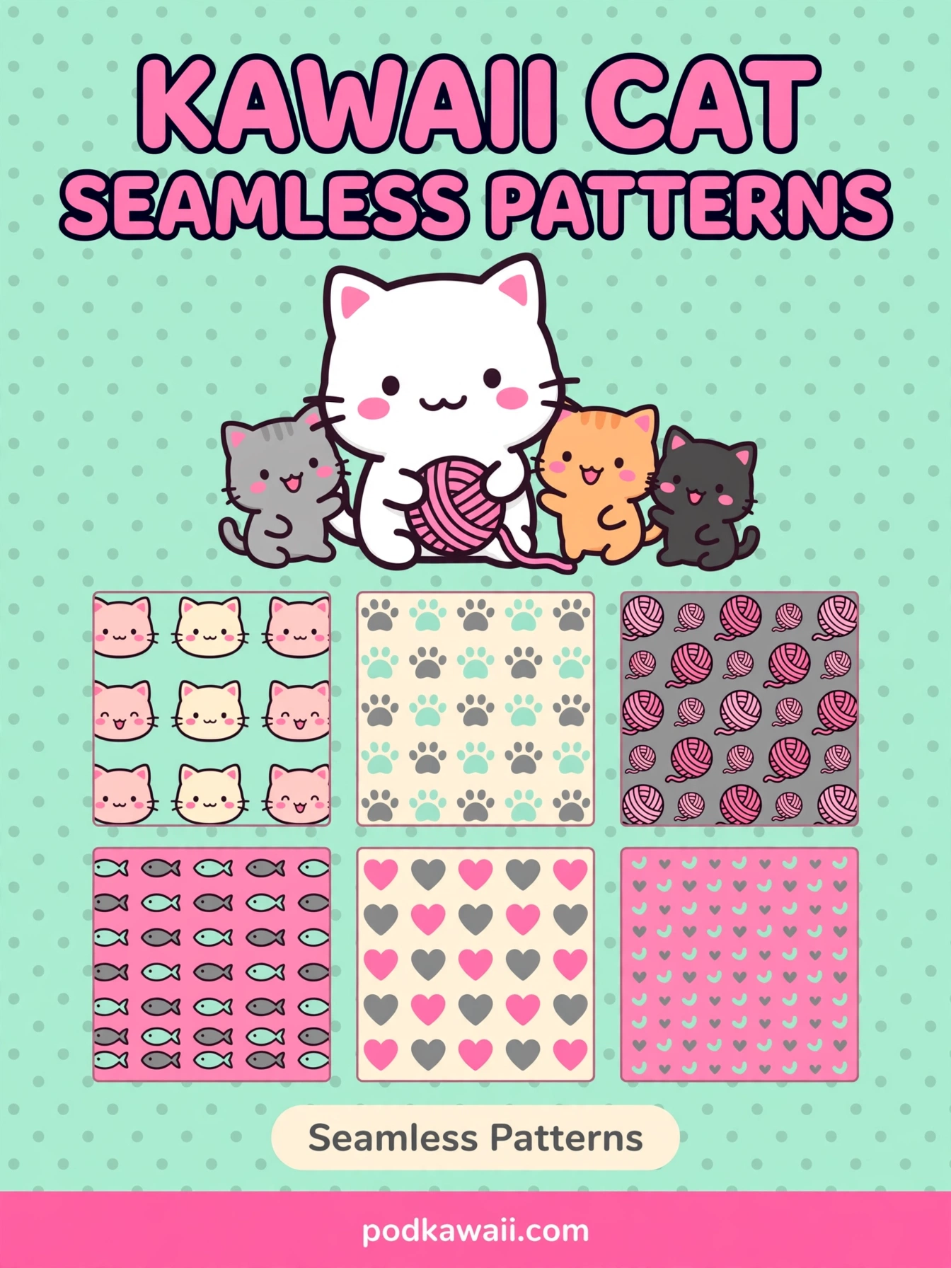 pk-v2-3179-cat Kawaii Cat Patterns — cover