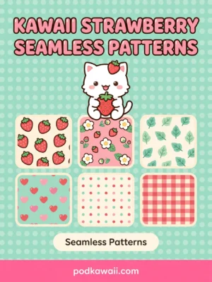 Kawaii Strawberry Patterns — cover