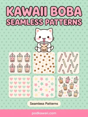 Kawaii Boba Patterns — cover