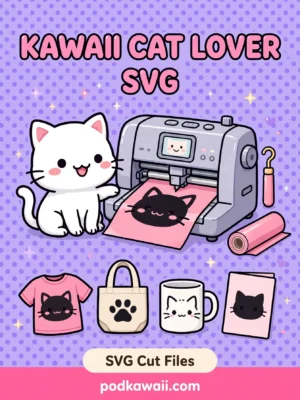 Kawaii Cat Lover SVG Cut Files — cover