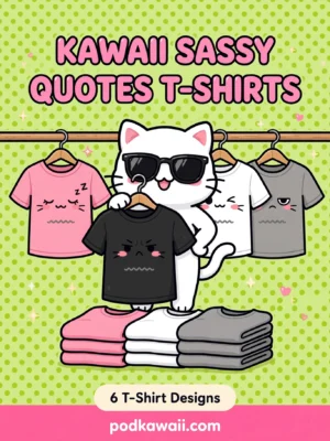 Kawaii Sassy Quotes T-Shirts — 6 — cover