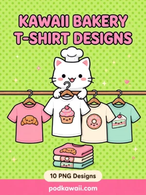 Kawaii Bakery T-Shirt Designs — cover
